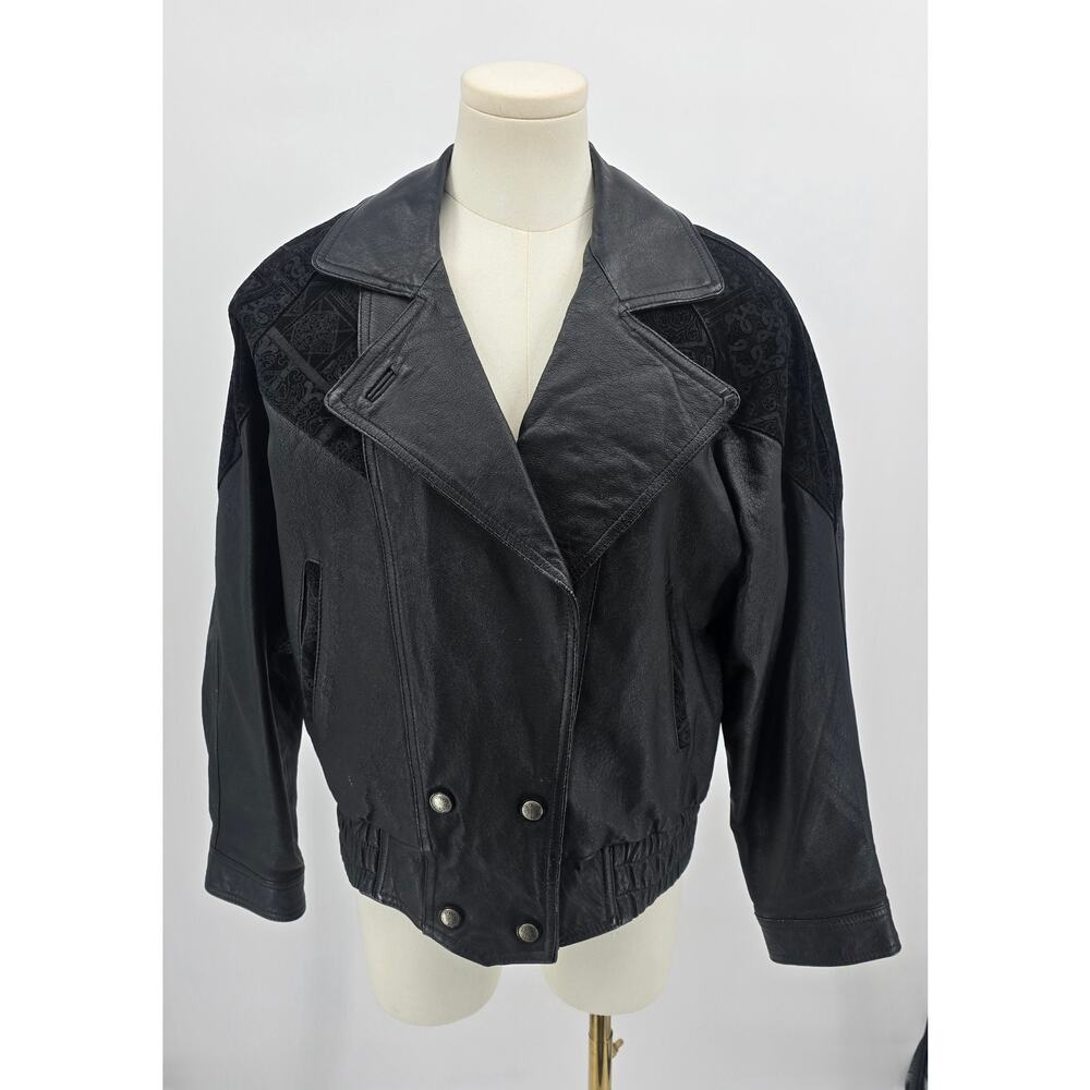 Vintage 80's Wilson Leather Suede Combo‎ Bikercore Bomber